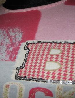 NEUw * Edel * ausgefallen * Hippie * Festival * Patchwork- Style * Glitzer Pailletten * DESIGNER * Langarm * Longsleeve * T- Shirt * Gr. 38- 40/ S- M * rosé * silber * pink * - Riedlingen