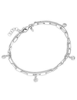 Firetti Armband Schmuck Geschenk Silber 925 Armschmuck Armkette Gliederkette, mit Zirkonia (synth)