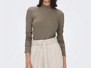 JDY Langarmbluse JDYFRANSISKA L/S HIGHNECK TOP JRS NOOS mit gewellten Säumen