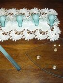 Teelichter - Kerzenständer - Gebäckteller - Grünglas - Rastal in 26524