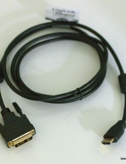 DVI-zu-HDMI Kabel 2m schwarz LogiLink Goldkontakte - München