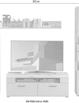 Innostyle Wohnwand FUN PLUS II, (4-St), inkl. LED-Beleuchtung