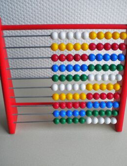 Holz-Abacus,ca. 23x23 cm,Alt - Linnich