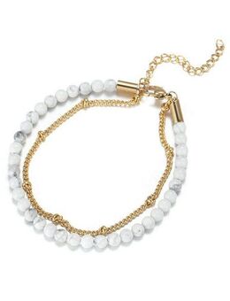 Firetti Fußkette Schmuck Geschenk KörperSchmuck, mit Türkis, Achat oder Dumortierit