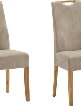 NIEHOFF SITZMÖBEL Esszimmerstuhl Top Chairs, Griff im Rücken, 2er-Set, Füße und Griff massive Eiche