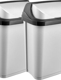keeeper Mülleimer rasmus, 2er Set, Abfallbehälter mit Rolldeckel, Deckel komplett abnehmbar