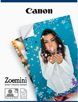 Canon Fotopapier Zoemini ZINK™ 5 x 7,5 cm Fotopapier mit 50 Blatt