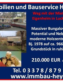 Luckenwalde- Bungalow auf grßem schönem Grundstück - Luckenwalde