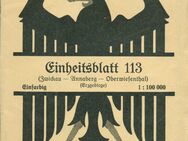 REICHSKARTE EINHEITSBLATT 113 Zwickau-Annaberg-Oberwiesenthal 1936 - Ochsenfurt