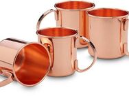 ECHTWERK Becher, Edelstahl Rostfrei, Moscow Mule Kupferbecher, Cocktailgläser, bruchsicher, 450 ml, 4tlg