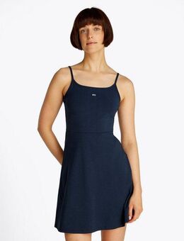 Tommy Jeans Skaterkleid TJW ESSENTIAL STRAP FLARE DRESS mit Logostickerei