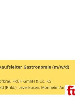 Gebietsverkaufsleiter Gastronomie (m/w/d) - Leverkusen
