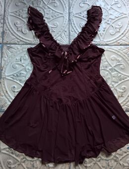 Tolles Negligee-Neglige-Nachtkleid-braun-transparent-36/38- NEU! - Bordesholm
