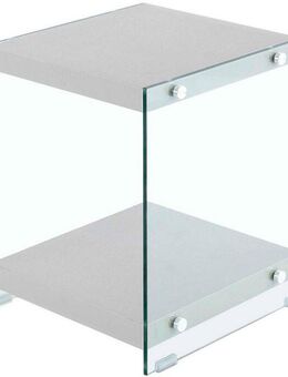 Kayoom Beistelltisch Elementary, eckige Form, viel Ablagefläche (1-St), Ablageflächen, gehärtetes Glas, pflegeleicht