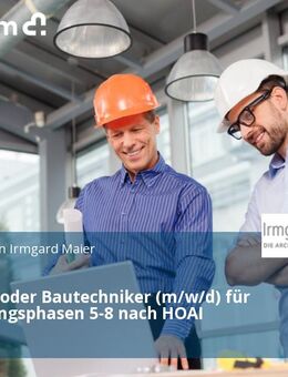 Architekt oder Bautechniker (m/w/d) für die Leistungsphasen 5-8 nach HOAI - Laupheim