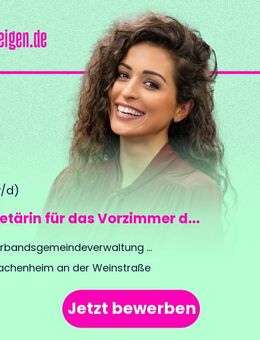 Sekretärin für das Vorzimmer des Bürgermeisters (m/w/d) - Wachenheim (Weinstraße)