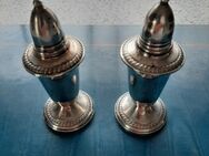 Sterlingsilber Salz- und Pfefferstreuer mit Glaseinsatz von Crown - Steinheim