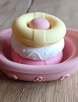 Badespielzeug aus weichem Silikon, Boot und Ringe, Baby- und Kinderspielzeug, 3D Verzierung,BPA FREI - Garbsen