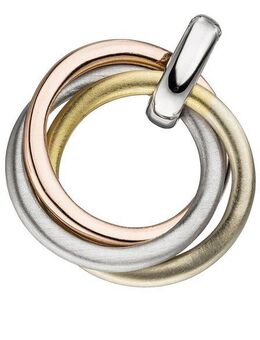 JOBO Kettenanhänger Anhänger verschlungen, 925 Silber vergoldet tricolor