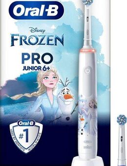 Oral-B Elektrische Zahnbürste Pro Junior, Aufsteckbürsten: 2 St., Drucksensor