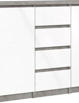 INOSIGN Kommode Naia, Sideboard, 4 Schubladen, 2 Türen, Aufbewahrung, grifflose Front, Mit Einlegeböden, modern, skandinavisches Design, in mehrere Farben