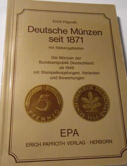 Münzkatalog: Erich Paproth " Deutsche Münzen seit 1871" mit Nebengebieten, Bundesrepublik ab 1948, 2. Auflage 1985 - Cottbus
