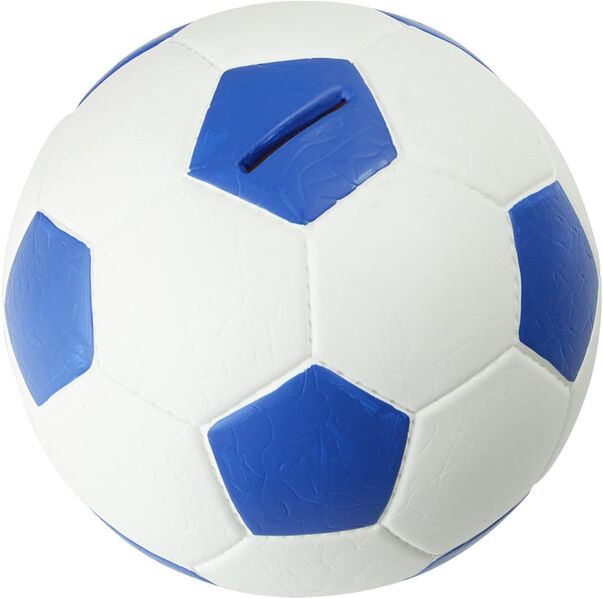 HMF Spardose Fußball Lederoptik Ø15cm blau/weiß #4790-05 - Birkenfeld (Baden-Württemberg)