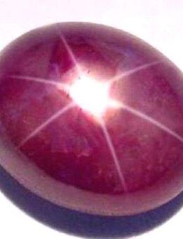 3, 89 ct - schöner ovaler , roter Stern Rubin - Neubrandenburg