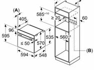 BOSCH Einbaubackofen Serie 4 HRA534BS0, mit Teleskopauszug nachrüstbar, ecoClean