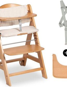 Hauck Hochstuhl Beta+, mit Holzrädern, FSC® - schützt Wald