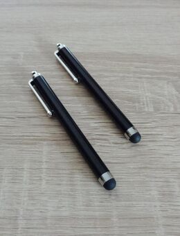 2 Touch Pen / Eingabestifte m. Metall-Clip „schwarz“ f. Smartphone, Tablet u.a. - Andernach