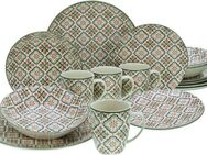 CreaTable Kombiservice Rumi (16-tlg), 4 Personen, Steingut, orientalisch mediterraner Stil
