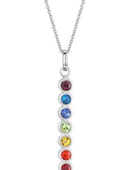 Firetti Kette mit Anhänger Schmuck Geschenk Silber 925 Halsschmuck Halskette Panzerkette Chakra, mit Kristallstein (synth)