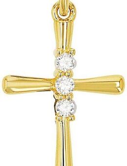 Amor Kreuzanhänger, mit Zirkonia (synth)