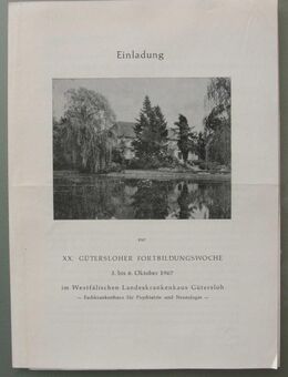 Einladung zur XX. Gütersloher Fortbildungswoche 1967 - Münster