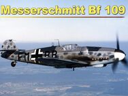Schönes Blechschild Flugzeug Messerschmitt Bf 109 in der Luft 20x30 cm - München