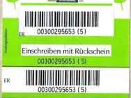PIN AG: Marke für Zusatzleistung "Einschreiben mit Rückschein", grün, pfr. - Brandenburg (Havel)