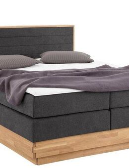 Home affaire Boxspringbett Cavan, Eiche, inkl. Bettkasten & Topper, verschiedene Härtegrade (auch H4)