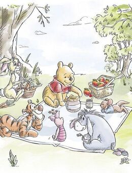 Komar Kindertapete Disney Winnie the Pooh Nice for Picnics, glatt, bedruckt, (Packung, 1 St)