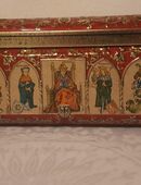 Alte Blechtruhe mit Motiv in 31655