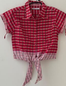 Bluse Gr. M rot kariert zum Binden - Vechta