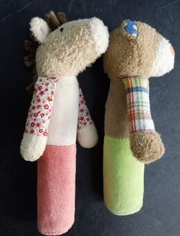 Sterntaler 2 Greiflinge Bär+Pferd Baby Spielzeug mit Quietsche zusammen 4,- - Flensburg