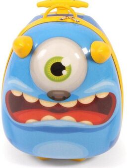 CHIC2000 Kinderkoffer Bouncie, Monster, 2 Rollen, Hartschalen-Trolley