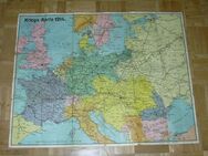 KRIEGSKARTE 1914 Mitteleuropa farbig Maßstab 1:33000000 - Ochsenfurt