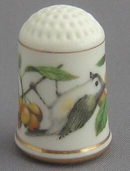 Einzelstücke aus der Fingerhut Sammlung "Gartenvögel" Franklin Porzellan 1979 limitierte Auflage - Lahnstein