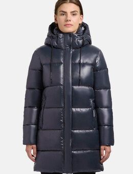 khujo Steppjacke Jadet2-YM Schimmernder Winter Kurzmantel mit abnehmbarer Kapuze