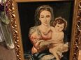 40 x 30 cm Ölgemälde auf Leinwand Maria und Kind mit Rahmen in 45897