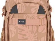 LÄSSIG Schulrucksack Origin Bold, leaves caramel, aus recyceltem Material