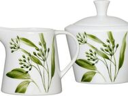 Ritzenhoff & Breker Milch- und Zuckerset Evora (2-tlg), 1 Personen, Porzellan, Geschirr-Set mit Botanik-Motiv