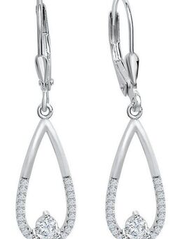 Firetti Paar Ohrhänger Schmuck Geschenk Silber 925 Ohrschmuck Patentbrisur Tropfen, mit Zirkonia (synth)